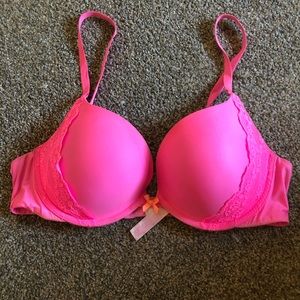 Hot pink Victorias Secret 36C push-up bra